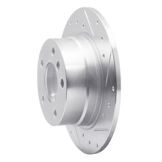R1 03-06 BMW Z4 Rear Right Drilled & Slotted Silver Brake Rotor