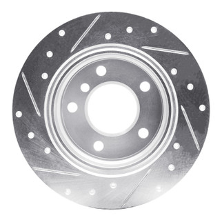 R1 03-06 BMW Z4 Rear Right Drilled & Slotted Silver Brake Rotor