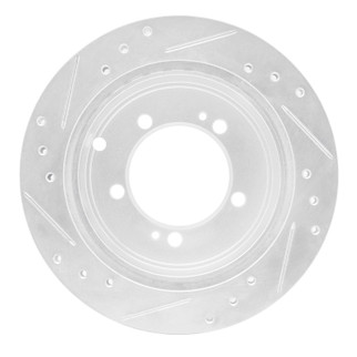 R1 91-99 Dodge STEALTH Rear Left Drilled & Slotted Silver Brake Rotor