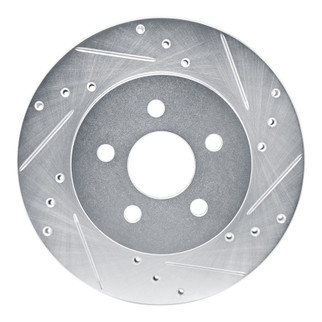 R1 88-88 Pontiac Fiero Rear Right Front Right Drilled & Slotted Silver Brake Rotor