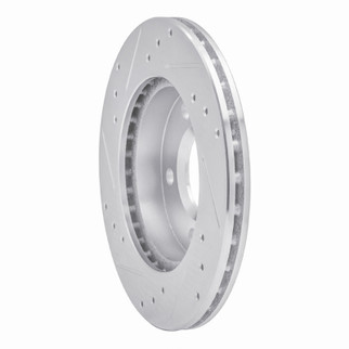 R1 90-90 Pontiac 6000 Rear Right Drilled & Slotted Silver Brake Rotor