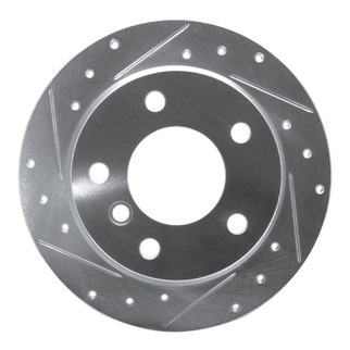 R1 96-02 BMW Z3 Rear Left Drilled & Slotted Silver Brake Rotor