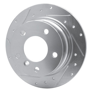 R1 96-02 BMW Z3 Rear Left Drilled & Slotted Silver Brake Rotor