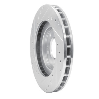 R1 91-93 Dodge STEALTH Front Right Drilled & Slotted Silver Brake Rotor