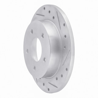 R1 84-88 Pontiac 6000 Rear Right Drilled & Slotted Silver Brake Rotor