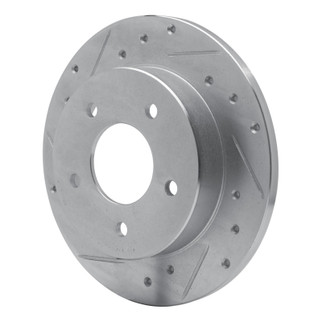 R1 84-88 Pontiac 6000 Rear Left Drilled & Slotted Silver Brake Rotor