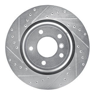 R1 95-03 BMW Z8 Rear Left Drilled & Slotted Silver Brake Rotor