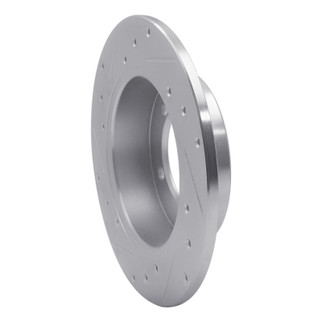 R1 90-94 Eagle TALON Rear Right Drilled & Slotted Silver Brake Rotor