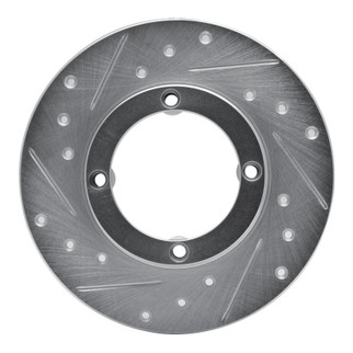 R1 85-94 Chevrolet Sprint Front Left Drilled & Slotted Silver Brake Rotor