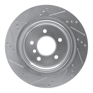 R1 95-02 BMW M3 Left Rear Drilled & Slotted Silver Brake Rotor