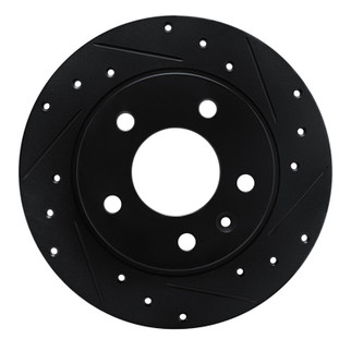 R1 20-25 Buick Encore GX Rear Right Drilled & Slotted Black Brake Rotor