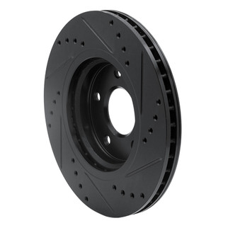R1 14-23 Nissan X-Trail (Mexico) Front Left Drilled & Slotted Black Brake Rotor