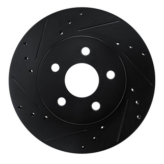 R1 82-82 Buick CENTURY Front Left Drilled & Slotted Black Brake Rotor