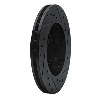 R1 80-89 Buick SKYLARK Front Left Drilled & Slotted Black Brake Rotor