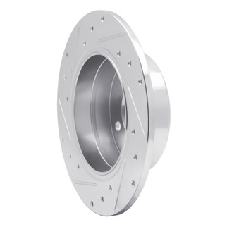 R1 78-81 BMW 733I Rear Right Drilled & Slotted Silver Brake Rotor