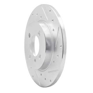 R1 84-85 BMW 318I Front Right Drilled & Slotted Silver Brake Rotor
