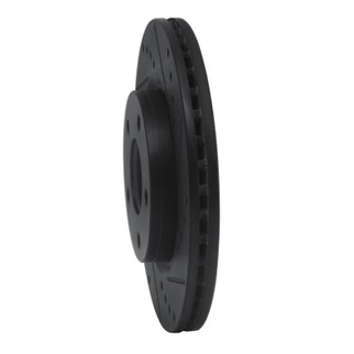 R1 13-19 Nissan SENTRA Front Right Drilled & Slotted Black Brake Rotor
