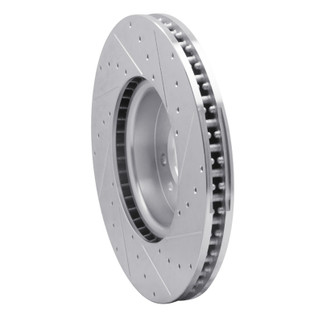 R1 18-20 Land Rover Range Rover Front Left Drilled & Slotted Silver Brake Rotor