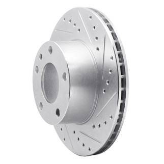 R1 76-82 BMW 530I Front Right Drilled & Slotted Silver Brake Rotor