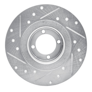R1 67-76 BMW 1600 Front Right Drilled & Slotted Silver Brake Rotor