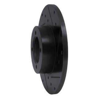 R1 80-83 Nissan 200SX Front Right Drilled & Slotted Black Brake Rotor