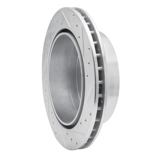 R1 03-05 Chevrolet Express 2500 Rear Right Drilled & Slotted Silver Brake Rotor