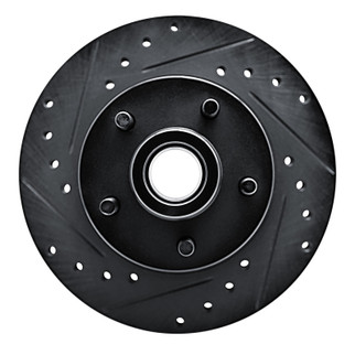 R1 79-83 American Motors PaceR Front Left Drilled & Slotted Black Brake Rotor
