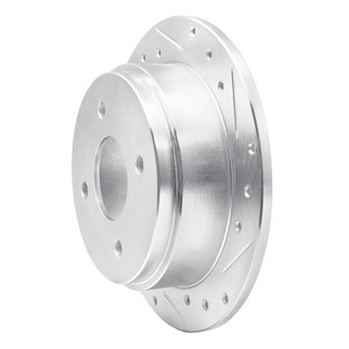 R1 90-92 Infiniti M30 Rear Right Drilled & Slotted Silver Brake Rotor