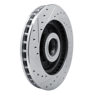 R1 94-02 Chevrolet Express 2500 Front Right Drilled & Slotted Silver Brake Rotor