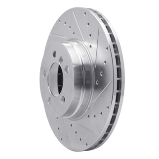 R1 03-05 Land Rover Range Rover Front Right Drilled & Slotted Silver Brake Rotor