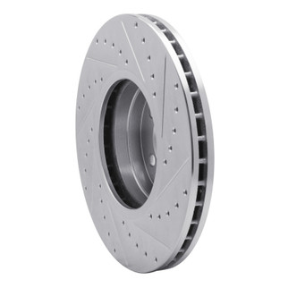 R1 03-05 Land Rover Range Rover Front Left Drilled & Slotted Silver Brake Rotor