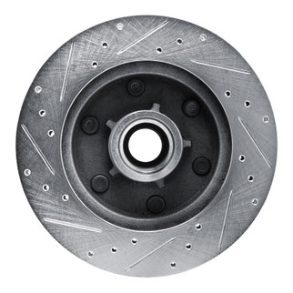 R1 88-96 Chevrolet C2500 Front Right Drilled & Slotted Silver Brake Rotor