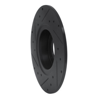 R1 62-80 MG MGB Front Right Drilled & Slotted Black Brake Rotor