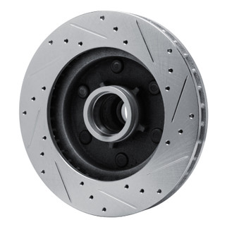 R1 88-96 Chevrolet C2500 Front Left Drilled & Slotted Silver Brake Rotor