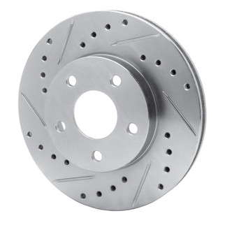 R1 82-84 Buick SKYHAWK Front Left Drilled & Slotted Silver Brake Rotor