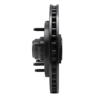 R1 97-04 Ford F-250 2WD (Excl Super Duty) Front Left Drilled & Slotted Black Brake Rotor