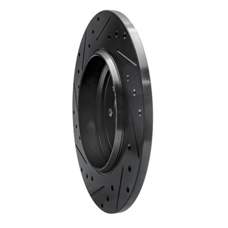 R1 00-05 Mercedes-Benz ML500 (USA/Canada) Rear Right Drilled & Slotted Black Brake Rotor