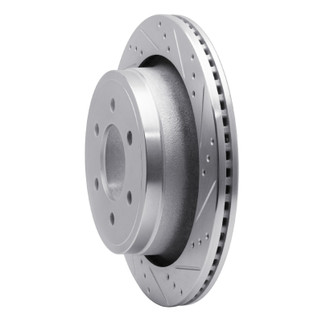 R1 12-20 Ford F-150 4WD Rear Right Drilled & Slotted Silver Brake Rotor