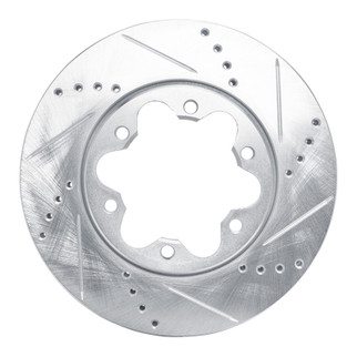 R1 2006-2019 Toyota HiAce (Mexico) Front Right Drilled & Slotted Silver Brake Rotor