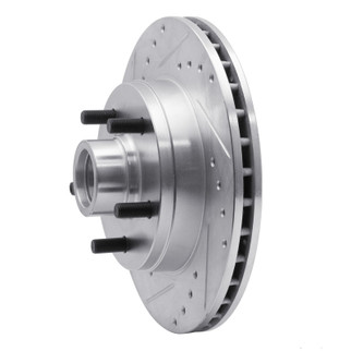 R1 1988-1991 Chevrolet C1500 Front Left Drilled & Slotted Silver Brake Rotor