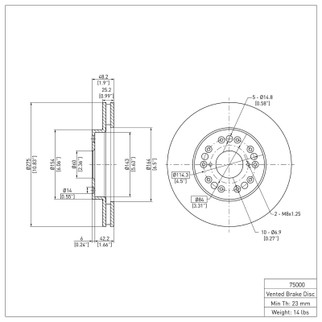 DFC 90-90 Lexus LS400 Front Brake Rotor