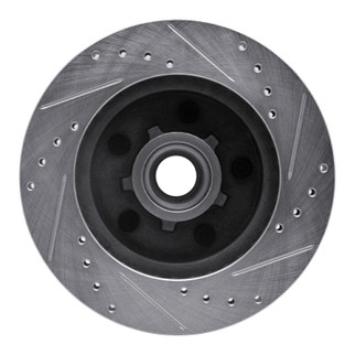 R1 1988-1994 Chevrolet C1500 Front Left Drilled & Slotted Silver Brake Rotor