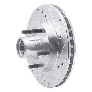 R1 1982-1995 Buick Regal Front Right Drilled & Slotted Silver Brake Rotor