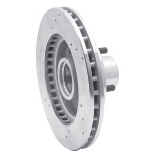 R1 1982-1995 Buick Regal Front Right Drilled & Slotted Silver Brake Rotor