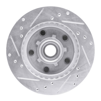 R1 1982-1995 Buick Regal Front Right Drilled & Slotted Silver Brake Rotor