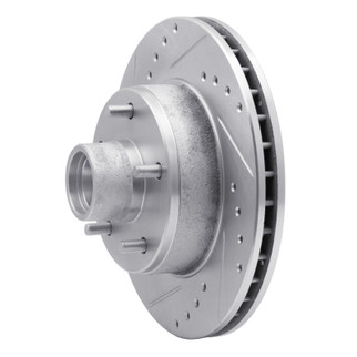 R1 1978-1990 Buick Skylark Front Left Drilled & Slotted Silver Brake Rotor