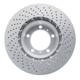 DFC 99-23 Porsche 718 Cayman Left Front Drilled Hi-Carbon Alloy Geomet Coated Rotor