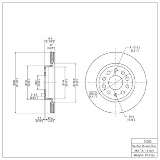 DFC 05-15 Volkswagen Jetta Sedan Front Brake Rotor