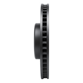 R1 16-25 BMW 330e Left Front Drilled & Slotted Black Brake Rotor