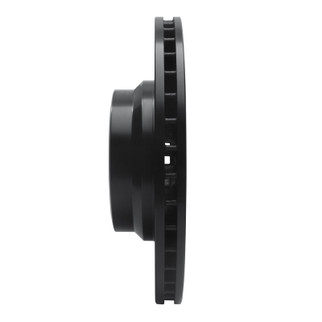 R1 02-08 BMW 760LI Front Right Drilled & Slotted Black Brake Rotor
